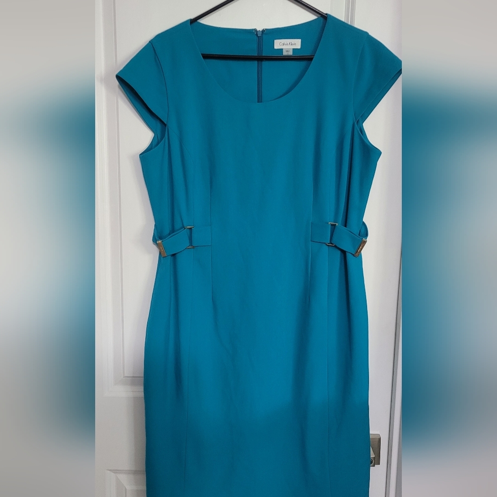 Aqua Blue Calvin Klein Dress size 14
